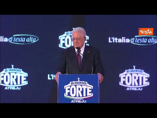 Il leader dell'Anp Abu Mazen ad Atreju accolto da applausi e standing ovation