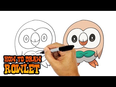 video-linktoworks-How to Draw Pokemon | Rowlet - YouTube