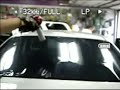 Window tint: shrinking back glass