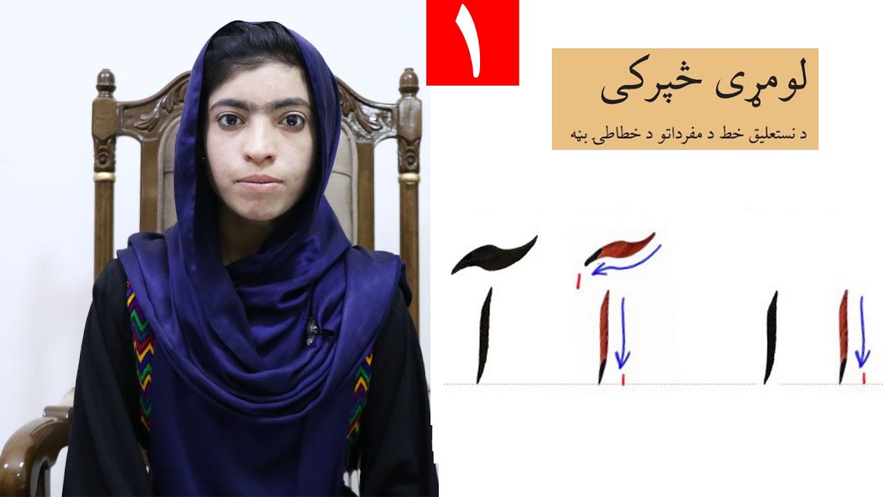 لوست 1 | ‌د نستعلیق خط د مفرداتو د خطاطی بڼه | څلورم ټولګی