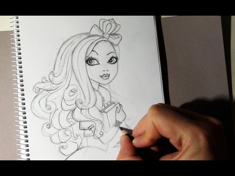 how to draw ever after high apple white