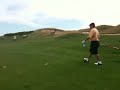 Wayne and sheep at Whistling Straits