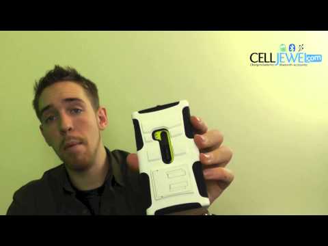 CellJewel.com - Nokia Lumia 920 White/Black Black Combo Holster With Stand