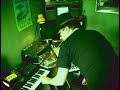 Clint mostly bashing on the crash cymbal but also flipping around the knobs and touching some sexy strings (Roland U-220). Beware of 1.48 when he smacking keys on the Atari 1040ste or before that sucking on the Ensoniq EPS with a 