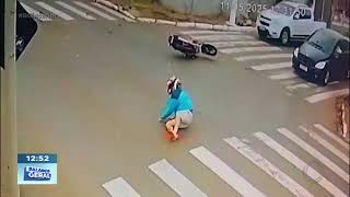 Acidente em Itapetininga: motociclista deu 'PIRUETAS