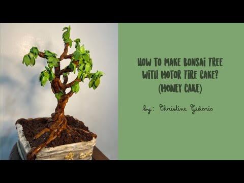 video-linktoworks-How to make bonsai tree with motor tire money cake?