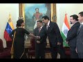 HE Ms. Smita Purushottam, Ambassaodr of India to Venezuela, presented her Credentials to HE Mr. Elias Jaua, Executive Vice President of the Bolivarian Republic of Venezuela, at a formal ceremony held at Casa Amarilla (Seat of Venezuelan Foreign Office) in Caracas on Friday, 18 May, 2012. HE Mr. Nicolas Maduro, Foreign Minister of Venezuela, was also present, among others.