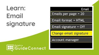 Learn GuideConnect: Emails - Creating an Email signature