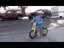 Mia rides a bike for the first time (sort of)