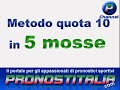 Metodo scommesse quota 10 in 5 mosse