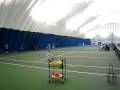 2009-01-04 | Chan2x tennis practice 1 ~> Chan2x playing with Elijah with Doug E. coaching Chan2x at MIT bubble tennis courts. ...  (01:18)