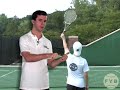 tennis serve progressions step 1: swing on edge
