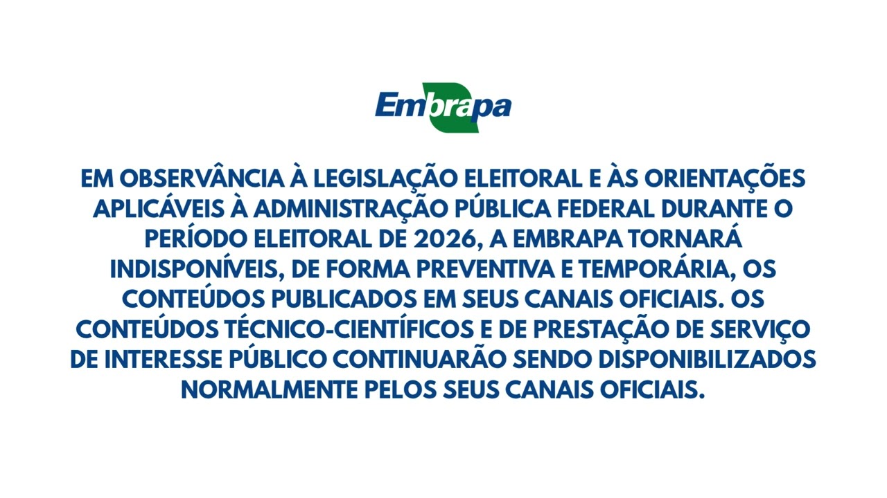 Comunicado sobre o Período Eleitoral de 2026