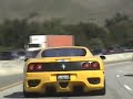 Ferrari on the freeway:  F40, 360, 348