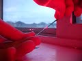 Laser burns rubber