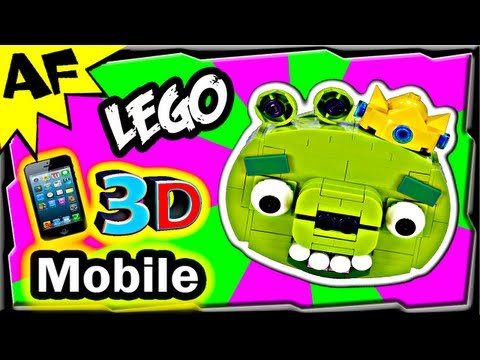 3D Mobile KING PIG - Lego Angry Birds Animated Review with Building Instructions
