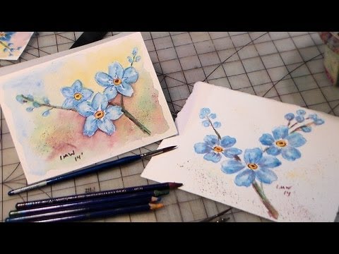 how to paint forget me nots