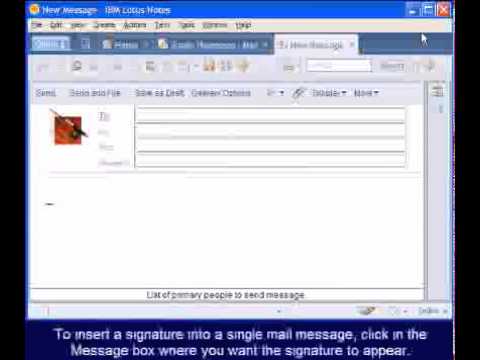 Learn how to use letterhead and signatures in Lotus Notes 8!