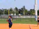 Gina Bondarenko hits a line drive.