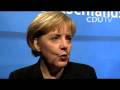 Interview mit Angela Merkel nach ihrer Wahl