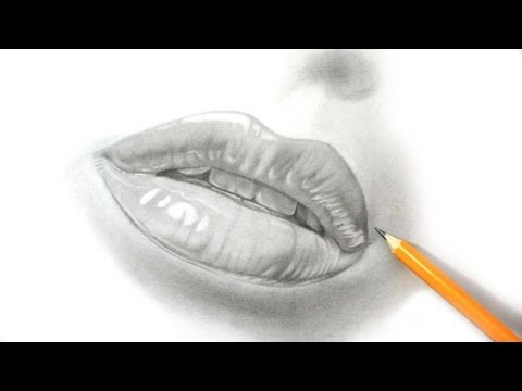 how to draw realistic lips
