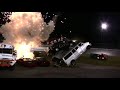 Elvis Jumps a bus into 2 vans at crash-a-rama