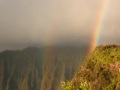 vedic chef, films rainbow in breathtaking Kalalau lookout Kauai.