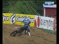 Cairoli brings down tony Searle in motocross Mx2 round 9 at Uddevalla during the race 1