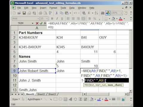 how to isolate a cell in excel