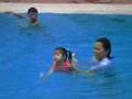 Monica's First Swimming Lesson
