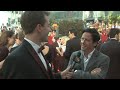 on the red carpet at the 61st primetime emmy awards with ross mccall of 'crash'