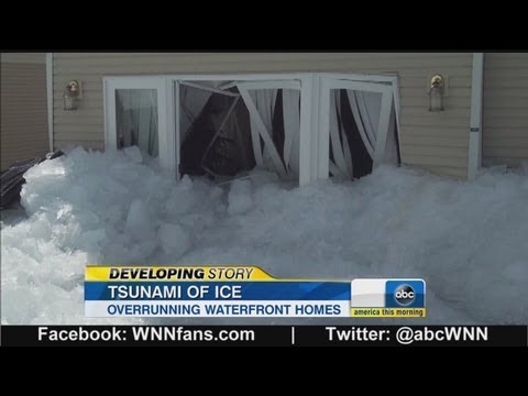 Ice Tsunami Slams Cottages in Canada