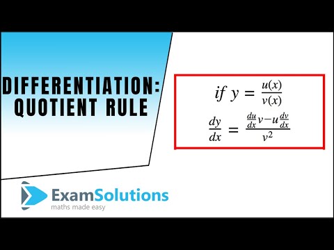 how to use the quotient rule