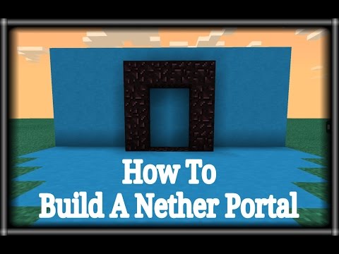 how to build nether portal pe