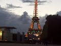 Eiffel tower light show - paris france