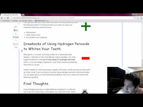 how to whiten teeth with hydrogen peroxide rinse