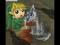 jabbing cute cartoon link and wolf link jabbing cute cartoon link and wolf link