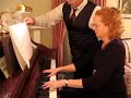 janet plays the music room