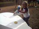 Cleaning the boat