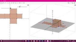 Construction d\'un pavé droit et de son patron avec Geogebra 3D