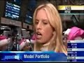 karolina kurkova gives an interview at the nyc stock market exchange with ceo sharon turney, this was one of karolina's pr interviews she did to promote the 2005 victoria's secret show.