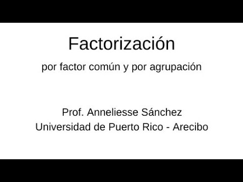 Vídeos Educativos.,Vídeos:Factorización (1)
