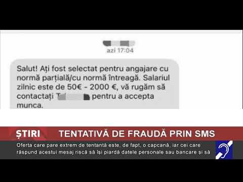 Tentativă de fraudă prin sms