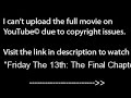 Friday The 13th: The Final Chapter (1984), PART 1 /9,full film/movie online part1