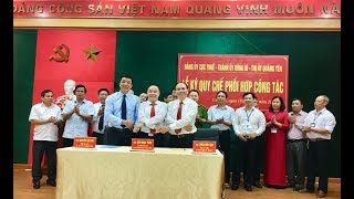 Ký kết quy chế phối hợp giữa Đảng ủy cục thuế Quảng Ninh, Thành ủy Uông Bí và Thị ủy Quảng Yên
