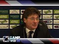 Samp - Stoccarda: Intervista a Walter Mazzarri Samp - Stoccarda: Intervista a Walter Mazzarri