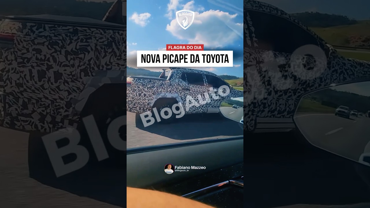 Flagra da nova picape da Toyota