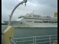 Steam Ship Shieldhall Blowing her fog horn and steam siren f