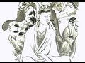 Buddha Meditation Ink Drawing