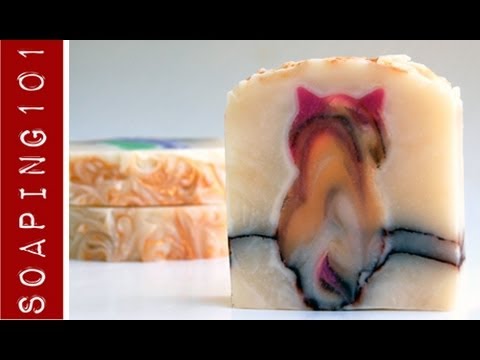 Soap with Cold Process Embeds {with a cocoa line} S2W15